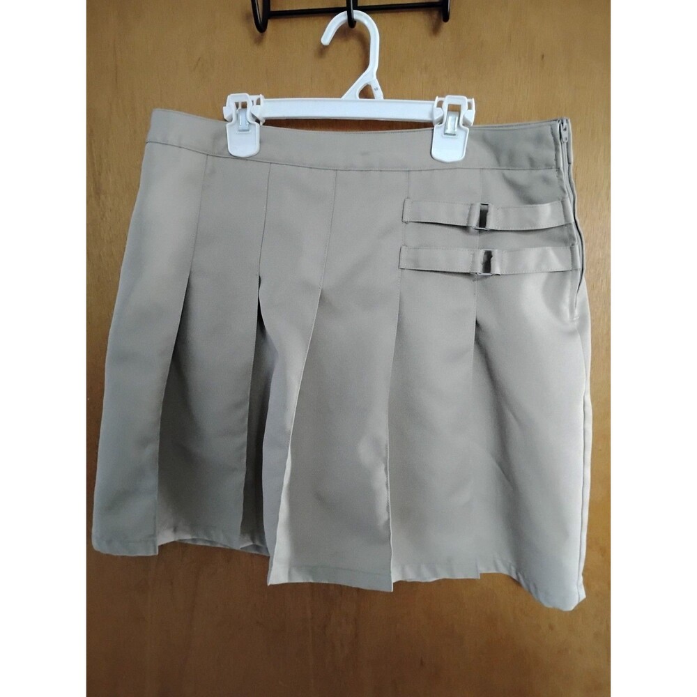 French Toast Khaki School Uniform Pleated Two-tab Skort Academics Size Adult 12